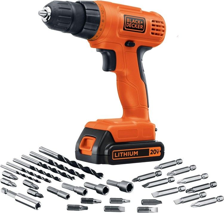 Cordless Drill/Driver + 30 Piece Bits and Drivers Kit