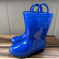 Kids Bright Blue Rain Boots