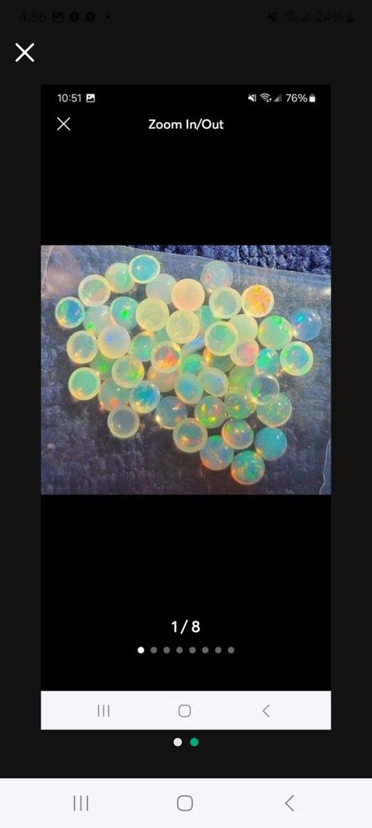 8pcs. 3.5mm Natural Flashy Ethiopian Fire Opal Cabachon Flatbacks Crystals