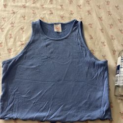 Blue Crop Top Stretchy 