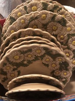 Handmade plates tea set