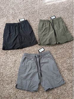 CSG City Wind Shorts Bundle (3 Pairs) – Black / Olive / Gray – Size Small