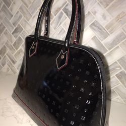 Arcadia patent leather handbag - black
