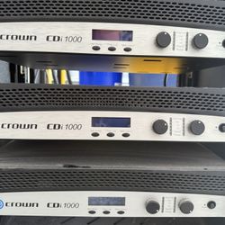 4 CROWN CDI 1000 AMPs w/ CROWN 135 MA