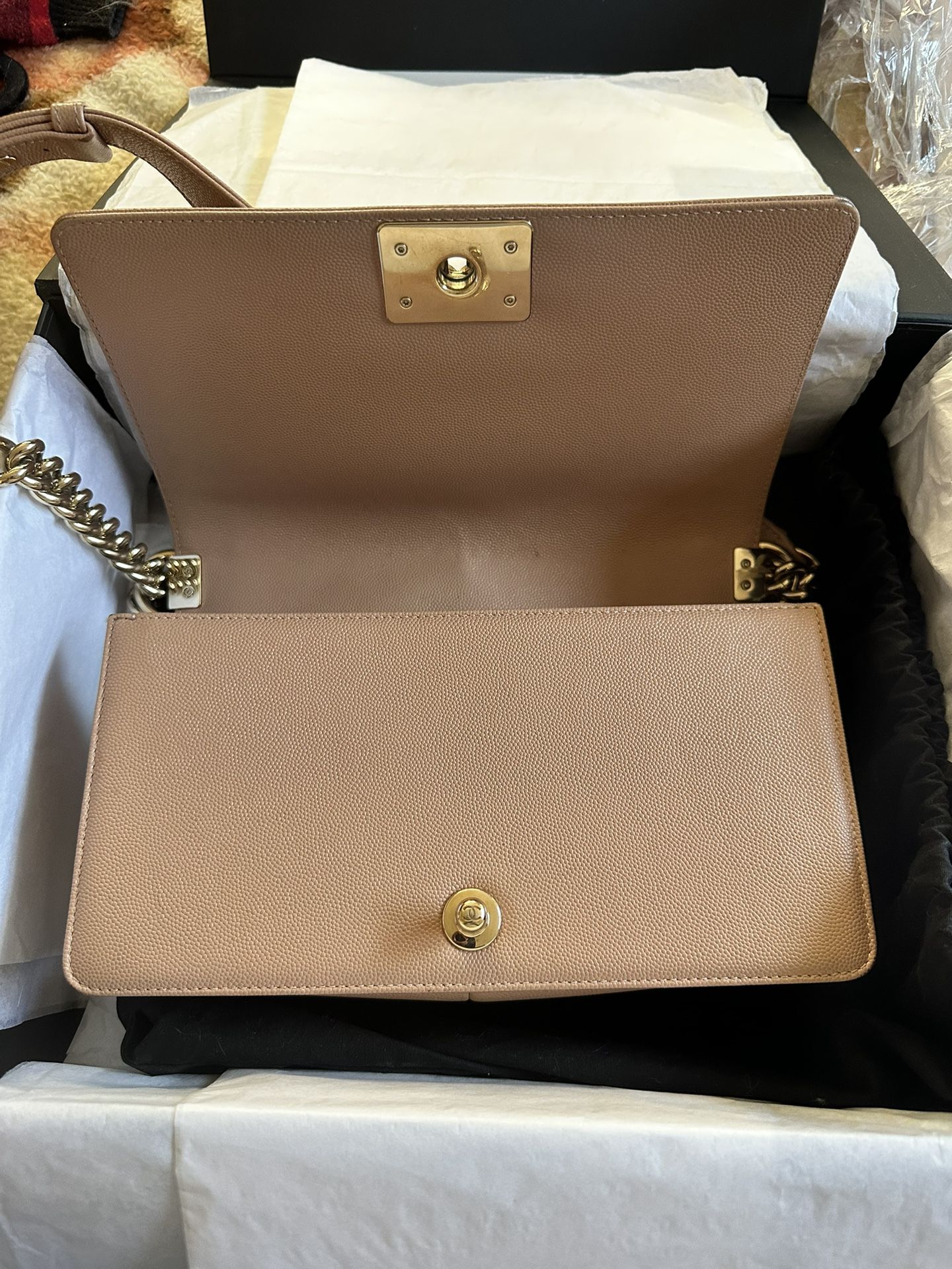 Chanel Flap bag Authentic Veau Graine Beige With Original Chanel packaging  for Sale in Los Angeles, CA - OfferUp