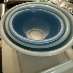 Vintage Pyrex Corning Ware Moody Blues Clear Bottom 