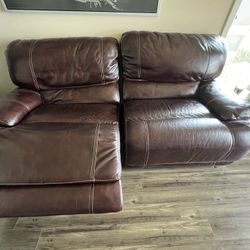 Free Leather Reclining Couch 