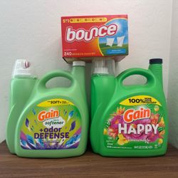 Gain bounce laundry detergent bundle