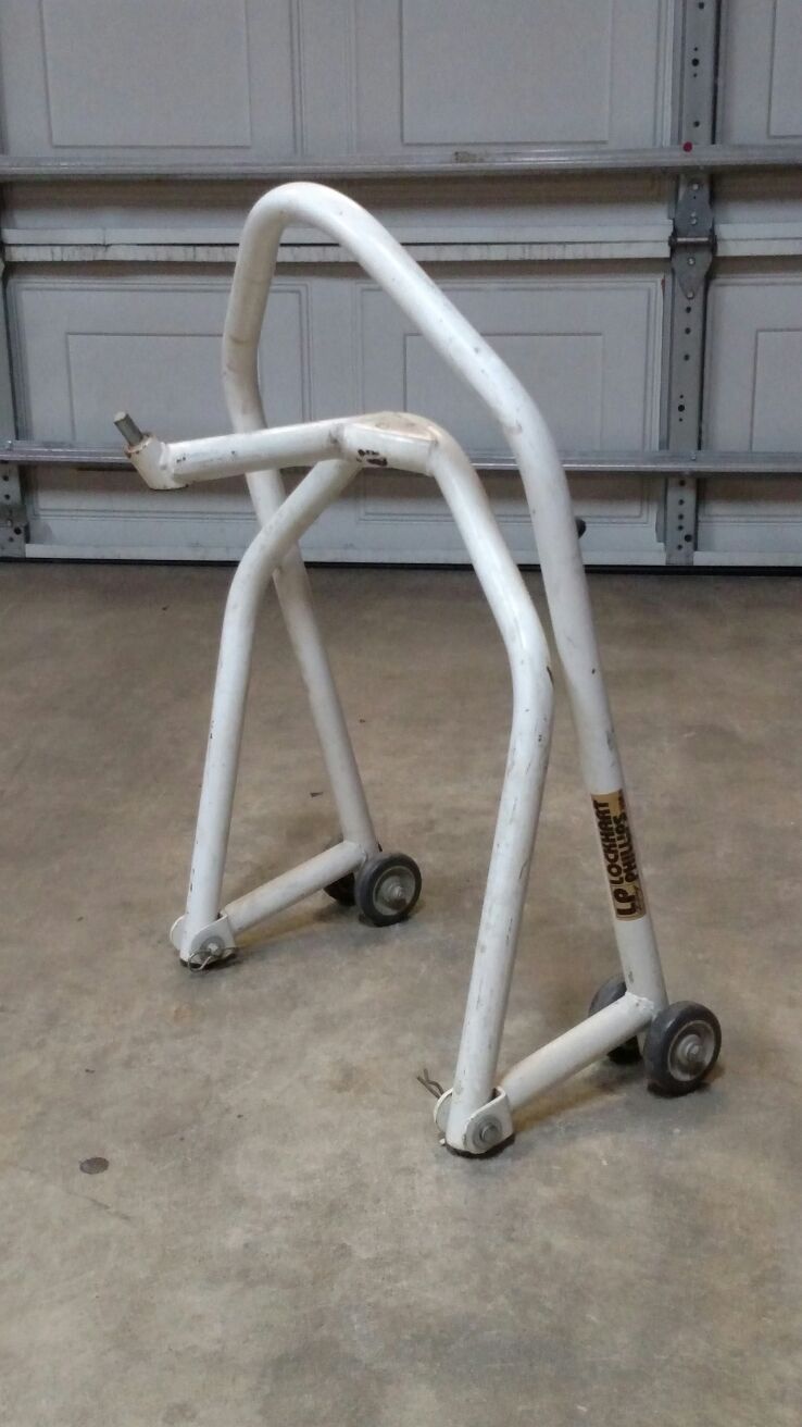Lockhart Phillips. Motorcycle front stand