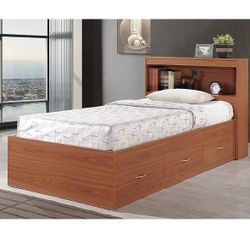 Twin Size Bed With Mattress And Storage