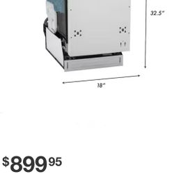 ZLINE DW7714-18 18 in. Compact Panel Ready Top Control Dishwasher with Stainless Steel Tub, 54dBa 