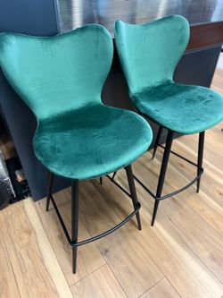 Green dinning chairs