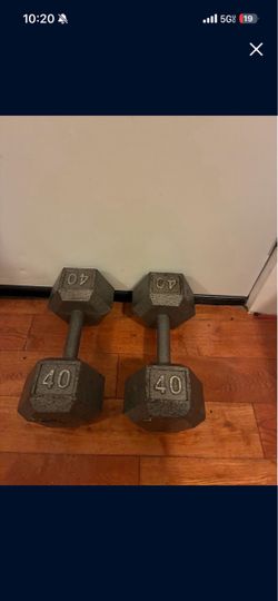 40 lb Hex Dumbbells Pair