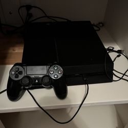 Ps4 In Good Condition With Controller, Cables, And 3 Games 