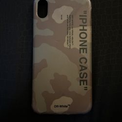 Off-White Green Camo Case Iphone X/XS
