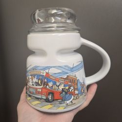 Vintage1997 Warner Bros. Cartoons Ceramic Travel Mug / Taza De Cerámica Para Viaje De Warner Bros .Dibujos Animados