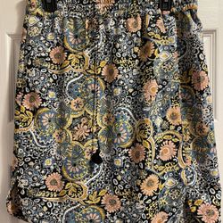 Loft floral design skirt like new petite medium 