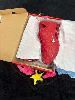 Shox R4 Red White