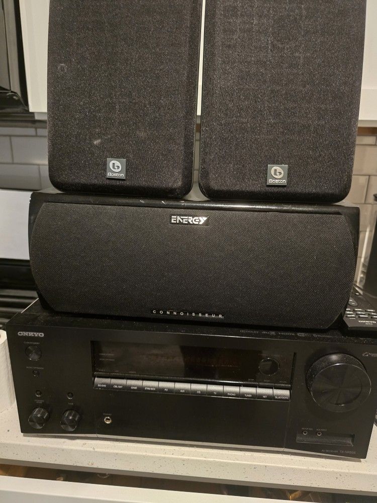 Onkyo 4k home Theater with Speakers/wires