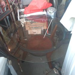 Wood And Glass Table