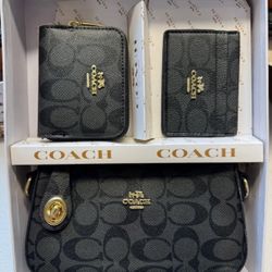 Coach Bag Black 3pc