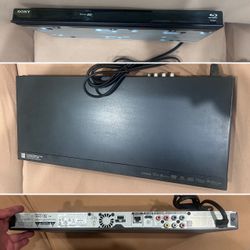 Sony Blu-ray/DVD Player + Remote + HDMI Cable — $35