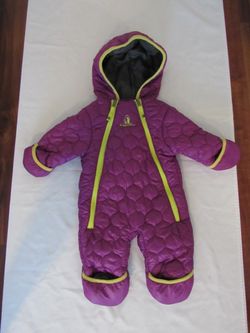 Baby Girls 3/6 Months Purple/Yellow  Snowsuit, Rugged Bear