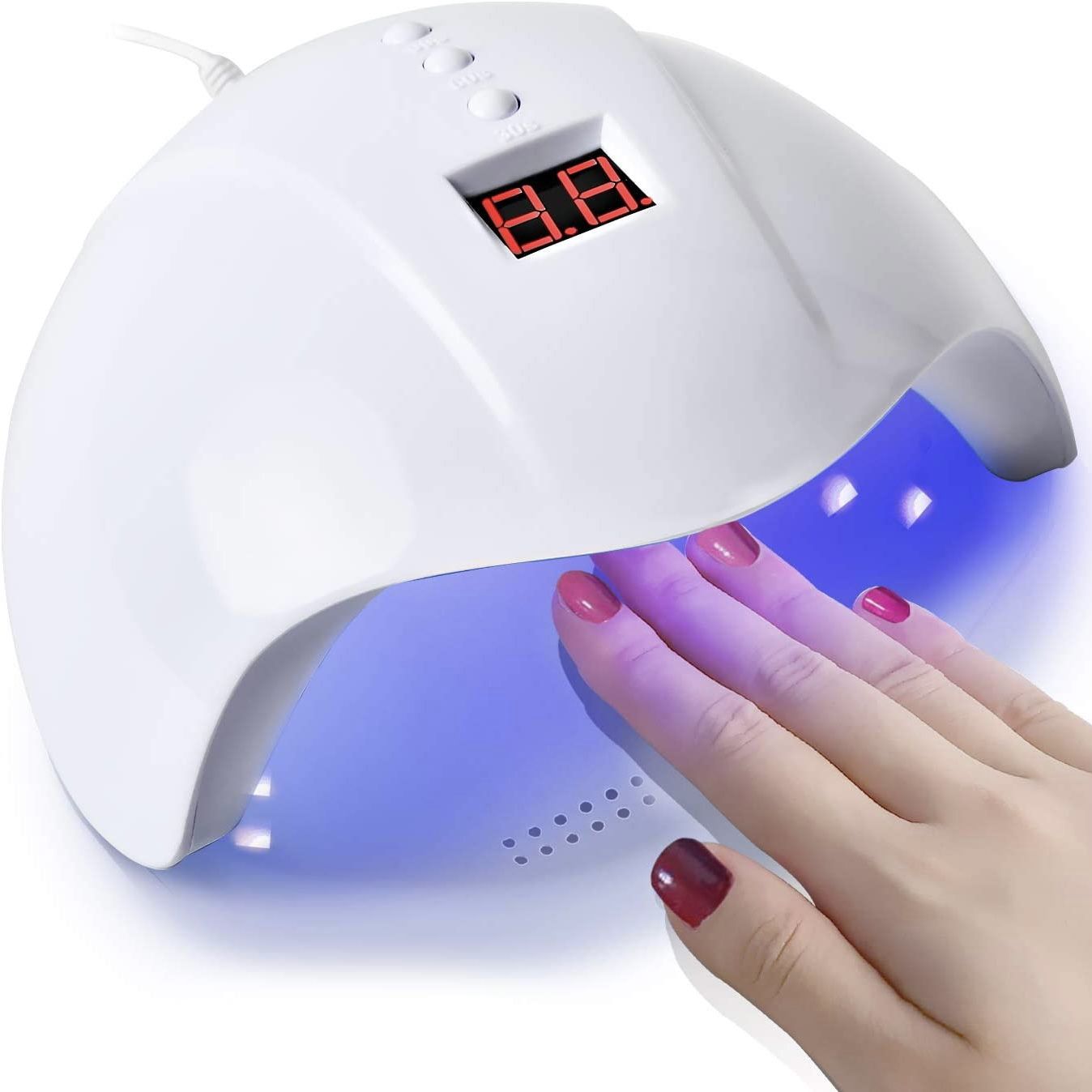 UV LED Nail Lamp, 36W Professional Nail Dryer with LCD Display, Automatic Infrared Sensor, Professional Gel Polish Light Curing Lamp for Salon and Ho