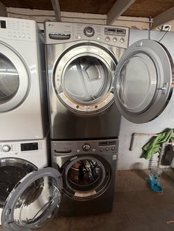 Stackable LG Front Load Washer and Dryer Set 4.0&7.4 cuft  45 days warranty
