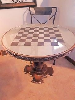 ANTIQUE ONE-OF-A-KIND chessboard TBL