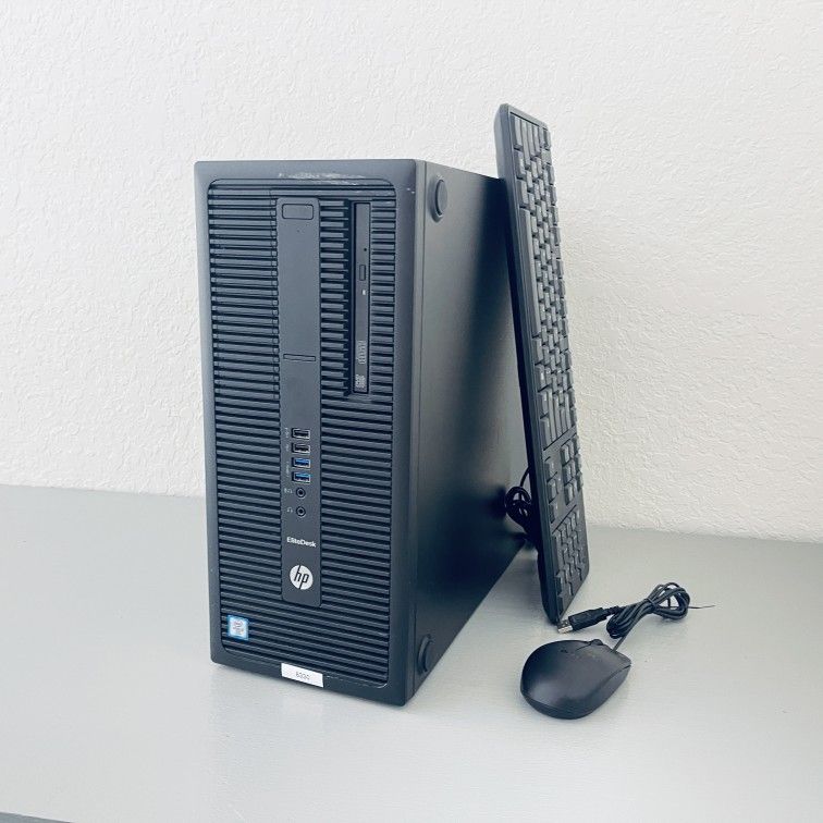 HP EliteDesk 800 | 6th Gen 3.20GHz Quad Core i5 | WiFi | 16GB DDR4 | 500GB SSD | 1GB GPU | Windows 11 Pro