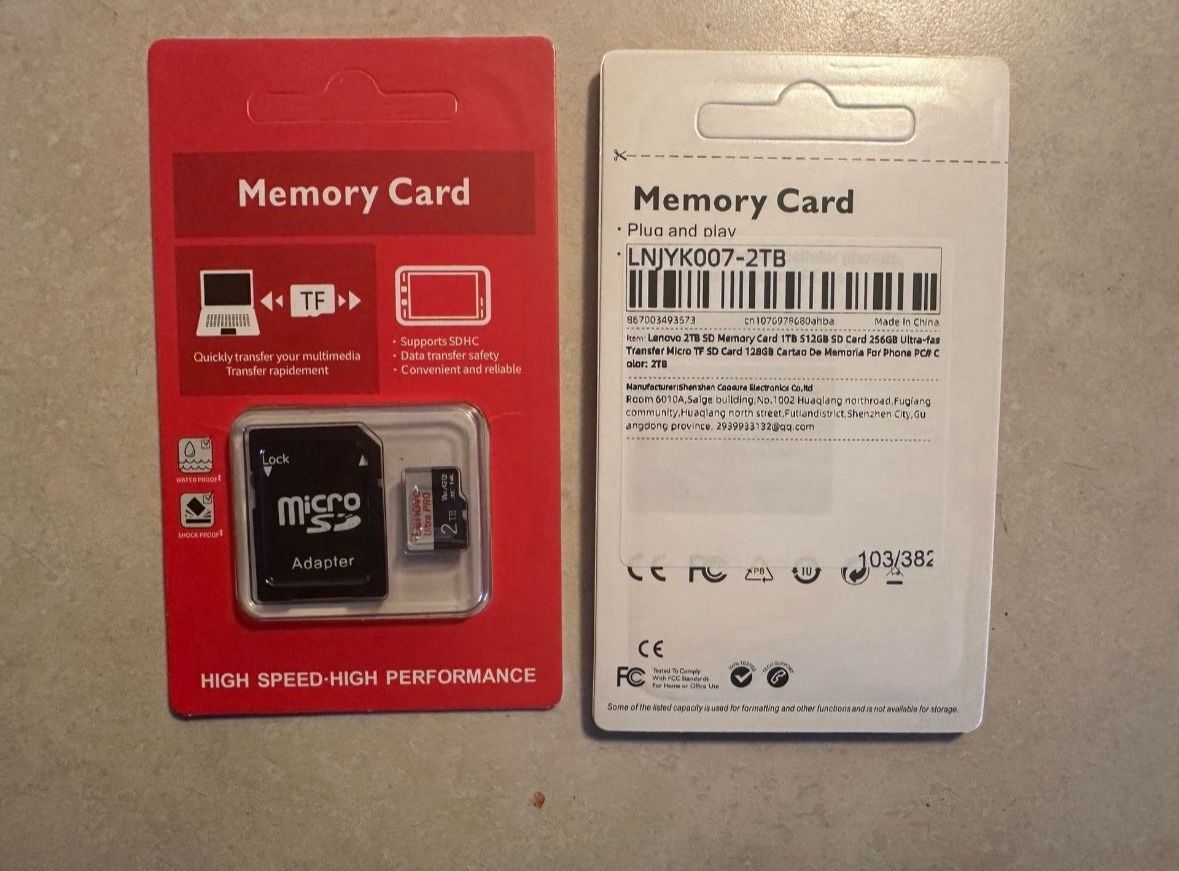 2Tb LENOVO SD Card - PERFECT 4 GAMING