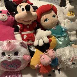 Lot Of Disney Etc Stuffed Animals 