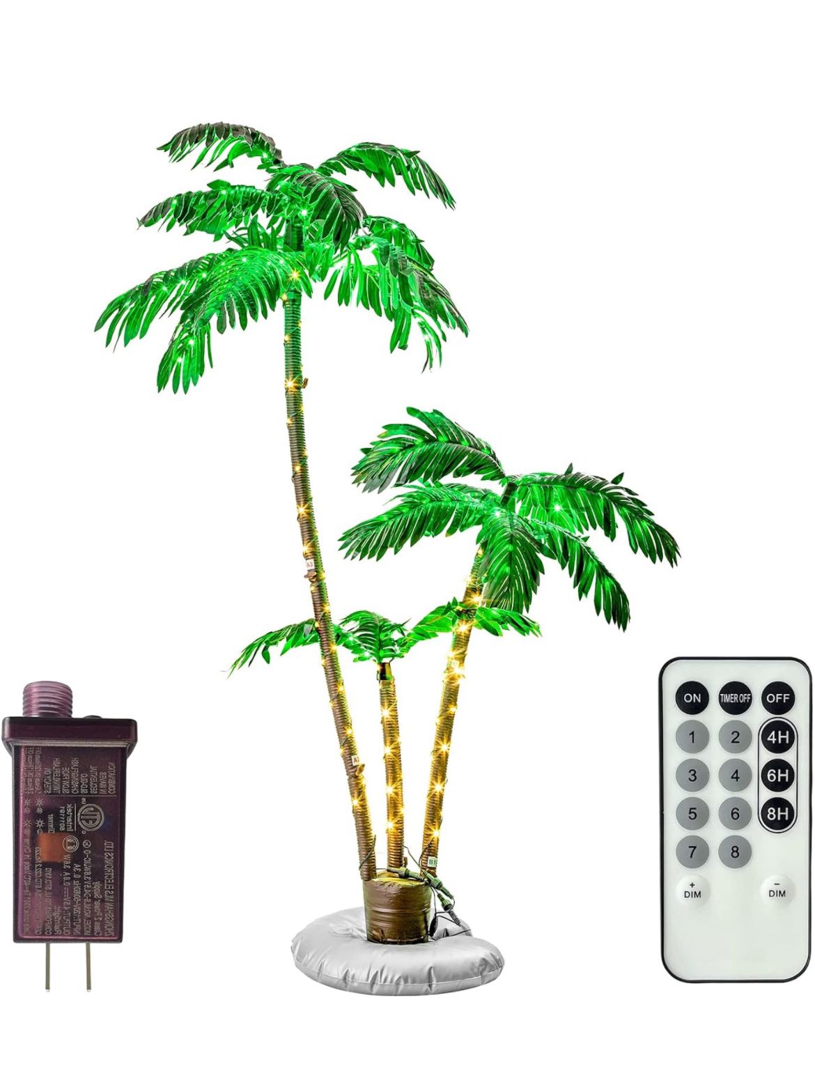 Modes Lighted Palm Trees for Outside Patio, 5.2Ft 229 LED Artificial Palm Tree Decor