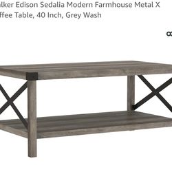  Modern Farmhouse Metal X Coffee Table

