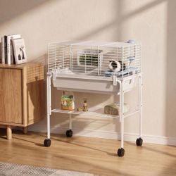 STILLCOVE 2-Tier Cage & Stand, with Hay Feeder & Water Bottle