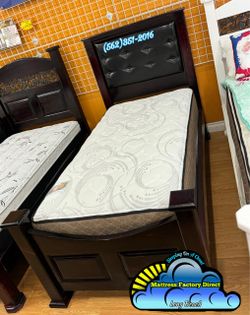 Twin bed frame with mattress Colchon single individual