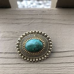 Beautiful Vintage Sterling Silver .925 Vermeil Eilat Brooch/Pendant Jerusalem