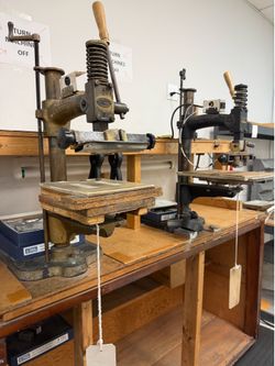 Vintage antique printing press