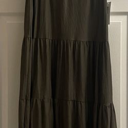 Brand New Olive Green Midi/Maxi Skirt Size 1X