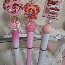 Strawberry Shortcake Beaded Pens