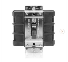 60 Amp 600 Volt Industrial Grade Double Pole Single Phase AC Manual Motor Controller Toggle Switch - Black MS602-BW