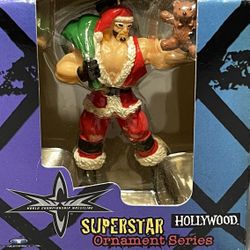 Vintage 1999 World Wrestling Champion Hollywood Christmas Ornament