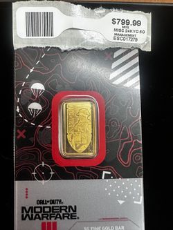 Call Of Duty 5g Fine Gold Bar