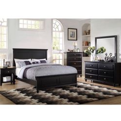 4- Pc Bedroom set Dresser,Mirror  Nightstand (1) Queen size bed frame  Not including Mattress and Box Sp