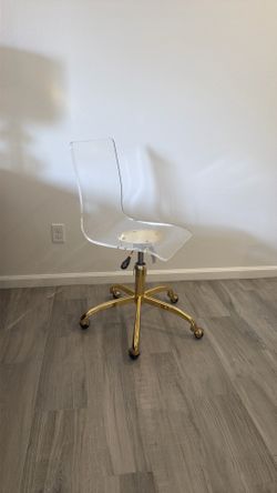 Pottery Barn Acrylic and Gold Desk Chair (Retail $429)