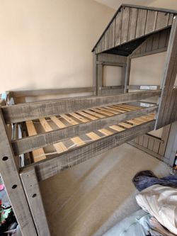 Kids Treehouse Loft Bunk Bed Frame