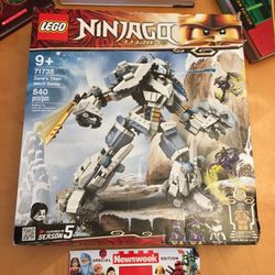 NEW LEGO NINJAGO 71738 Zane's Titan Mech Battle, New 2021 (SEALED 840 Pieces) The books are free if you buy this set.