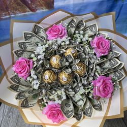 Graduation leis and bouquets