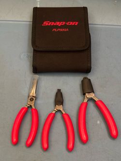 Snap-on Tools 3 pc Precision Pliers Set (Red)